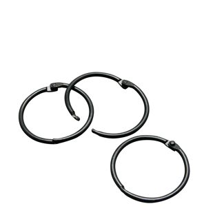 Anneaux de reliure métal 19 mm  | noir 