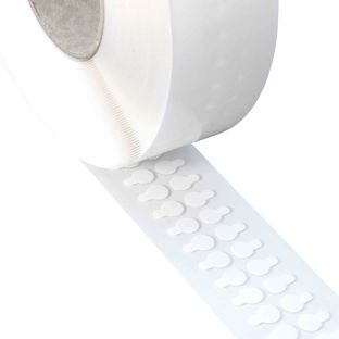Pastilles adhésives en acrylate pur double face, env. 1 mm d’épaisseur, adhérence forte/forte 20 mm | 3000 pcs