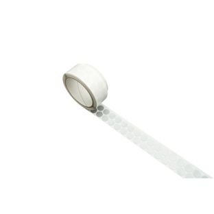 Pastilles adhésives en tissu, gris argent 25 mm | 1000 pcs | 2 bandes 