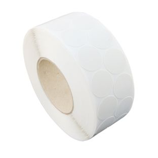 Pastilles adhésives en tissu, blanc 30 mm | 2500 pcs