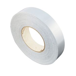 Pastille adhésive en tissu, carré, 30 x 30 mm, argent (rouleau de 2 000) 