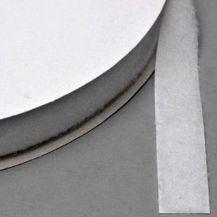 Bande auto-agrippante à coudre, boucle (rouleau de 25 m) 20 mm | blanc 