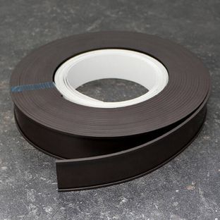 Porte-étiquette, profilé C, aimanté, sur rouleau 40 mm | avec feuillet et film de protection  | 10 m