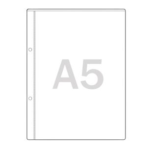 Pochettes perforées A5, PCV souple 180 µm 