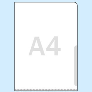Chemises en coin pour format A4, transparent lisse  | 160 µm
