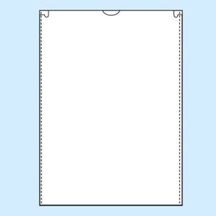 Pochette plastique non-perforée, 148 x 210 mm, ouverture petit côté, transparent 
