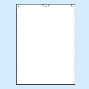 Pochette plastique non-perforée, 210 x 297, ouverture petit côté, transparent 
