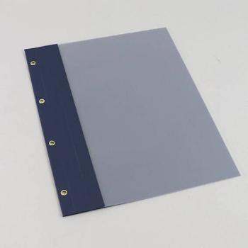 Dossier de bilans A4, 4 œillets, classement facile, carton brillant bleu foncé