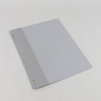Dossier de bilans A4, 4 illets, classement facile, carton brillant gris