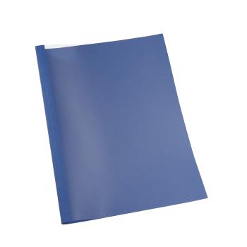 Chemises à reliure thermiques A4, carton lin, 60 feuilles, bleu foncé | 6 mm | 230 g/m²