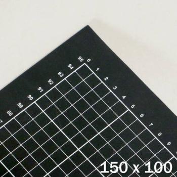 Tapis de découpe, XXL, 150 x 100 cm, auto-guérison, avec grille noir/noir