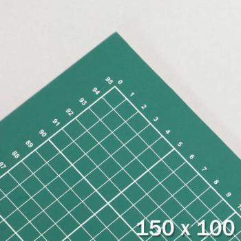 Tapis de découpe, XXL, 150 x 100 cm, auto-guérison, avec grille vert/vert