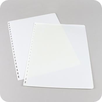Kit de couverture de reliure A4, avec pochette transparente, préperforé blanc
