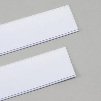 Réglettes porte-étiquette DBR, adhésif 60 mm | 1000 mm | blanc