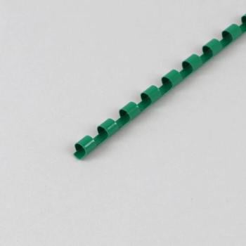 Spirales plastiques pour reliure A4, rond, 6 mm | vert