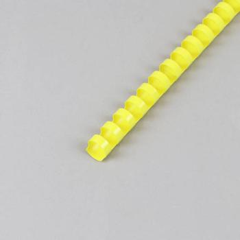 Spirales plastiques pour reliure A4, rond, 14 mm | jaune