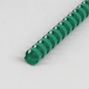 Spirales plastiques pour reliure A4, rond, 19 mm | vert