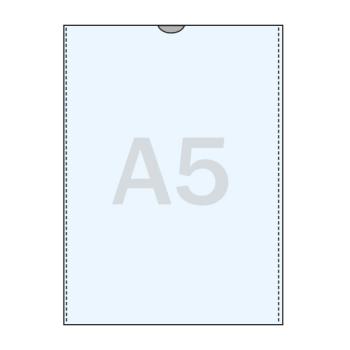 Pochettes de protection pour A5, ouverture petit côté, transparent 