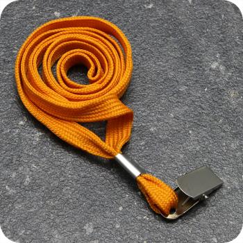 Tour de cou, largeur 10 mm orange | avec clip métal bulldog