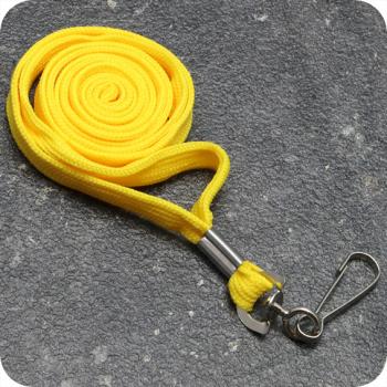 Tour de cou, largeur 10 mm jaune | avec crochet métal pivotant