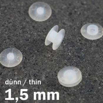 Œillets de pression en plastique, mince, transparent | 1.5 mm