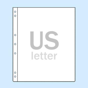 Pochettes perforées format US-Letter, PVC souple 140 µm 