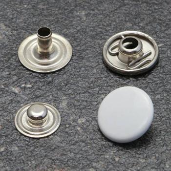 Boutons-pression, type S, 12,4 mm, blanc 