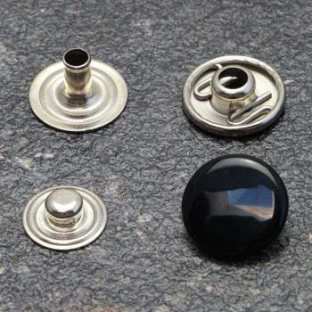 Boutons-pression, type S, 12,4 mm, noir 