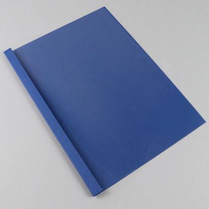 Chemises à reliure thermiques A4, carton cuir, 60 feuilles, bleu foncé | 6 mm | 230 g/m²
