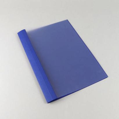 Chemise à œillets A4, carton cuir, 120 feuilles, bleu | 12 mm