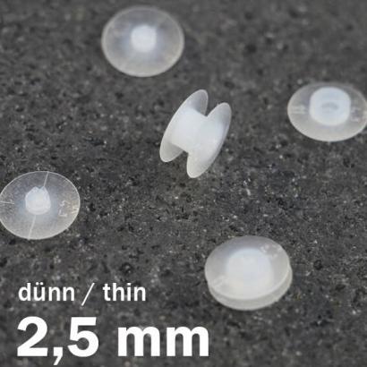 Œillets de pression en plastique, modèle fin transparent | 2.5 mm