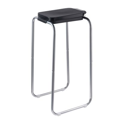 Support pour sacs poubelle avec couvercle, 120 L, acier 1 compartiment