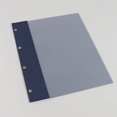 Dossier de contrat A4, 4 œillets, classement facile, carton brillant bleu foncé 