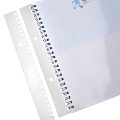 Bandes de classement pour reliures anneaux métalliques, A5, 3:1, trous carrés 