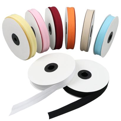 Bande de fixation de biais, coton et polyester, 20 mm (rouleau de 25 m) 