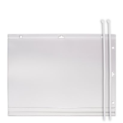 Pochette porte-affiches étanche A4 | avec 2 colliers de serrage