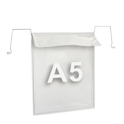 Pochettes à fil de suspension pour A5, ouverture petit côté, avec rabat 