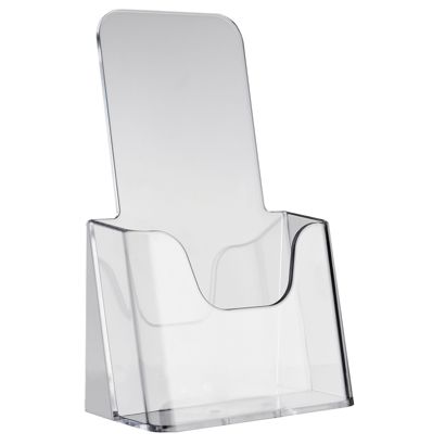 Porte-brochure, 1 compartiment, polystyrène, transparent, PTXF 