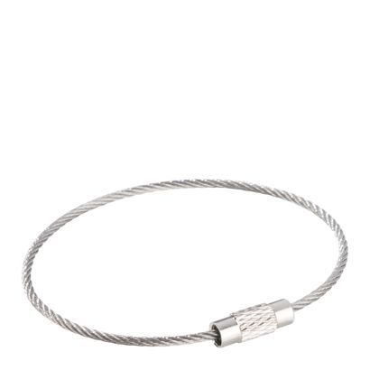 Porte-clés avec fermoir à vis, argent 