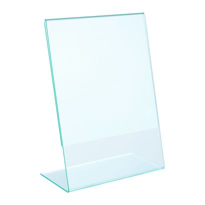 Présentoir en L, PMMA (acrylique), transparent-vert 