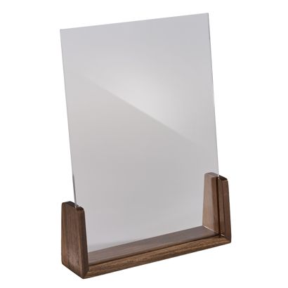 Porte-menu bois LignoLine A4 - 210 x 297 mm  | format portrait  | acrylique (PMMA)|bois de noyer 