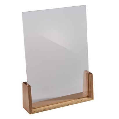 Porte-menu bois LignoLine A4 - 210 x 297 mm  | format portrait  | bois de hêtre|acrylique (PMMA) 