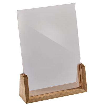 Porte-menu bois LignoLine A5 - 148 x 210 mm  | format portrait  | bois de hêtre|acrylique (PMMA) 