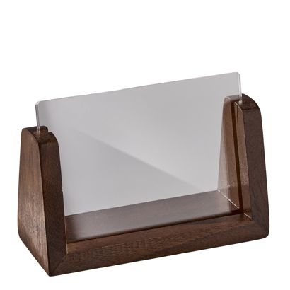 Porte-menu bois LignoLine A7 - 105 x 74 mm  | format paysage  | acrylique (PMMA)|bois de noyer 