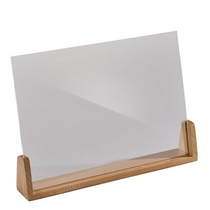 Porte-menu bois LignoLine A4 - 297 x 210 mm  | format paysage  | bois de hêtre|acrylique (PMMA) 