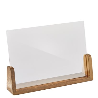 Porte-menu bois LignoLine A5 - 210 x 148 mm  | format paysage  | bois de hêtre|acrylique (PMMA) 