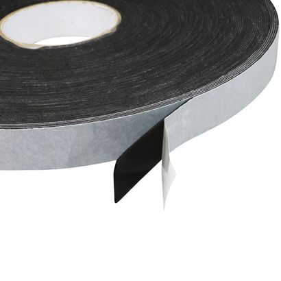 Ruban adhésif mousse en PE double face, noir, épaisseur 1 mm, fort adhésif, EL100-02 25 mm