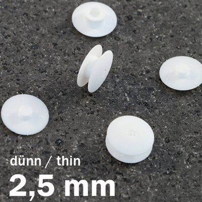Œillets de pression en plastique, modèle fin null | 10 mm | 2,5 mm