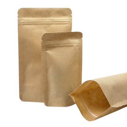 Sachets stand-up, papier kraft, sans aluminium 