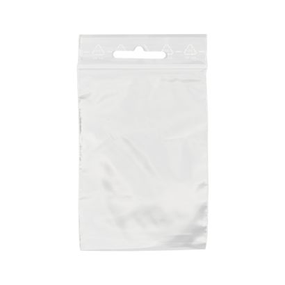 Sachets à fermeture pression, avec trou euro, film PE 40 x 60 mm | 50 µm